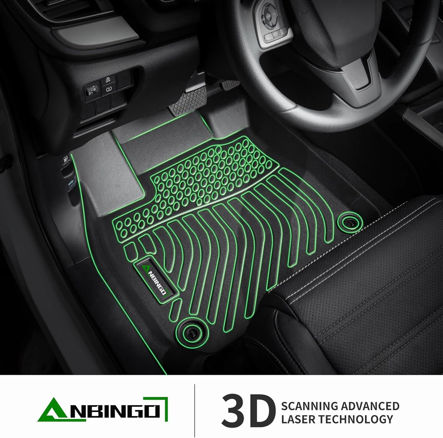 ANBINGO®Floor Mats & Liner Fit for Audi Q5 SQ5 2018-2024 TPE Rubber Liners Accessoires for Audi Q5 SQ5 2018-2024 All Season Guard Odorless Anti-Slip Mats for 1st & 2nd Row