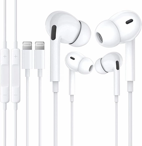 Apple MFi Certified iPhone Headphones Earbuds Earphones wtih Lightning Connector Compatible with iPhone 14 13 12 11 Pro Max X XS XR 8 7 Plus with Microphone