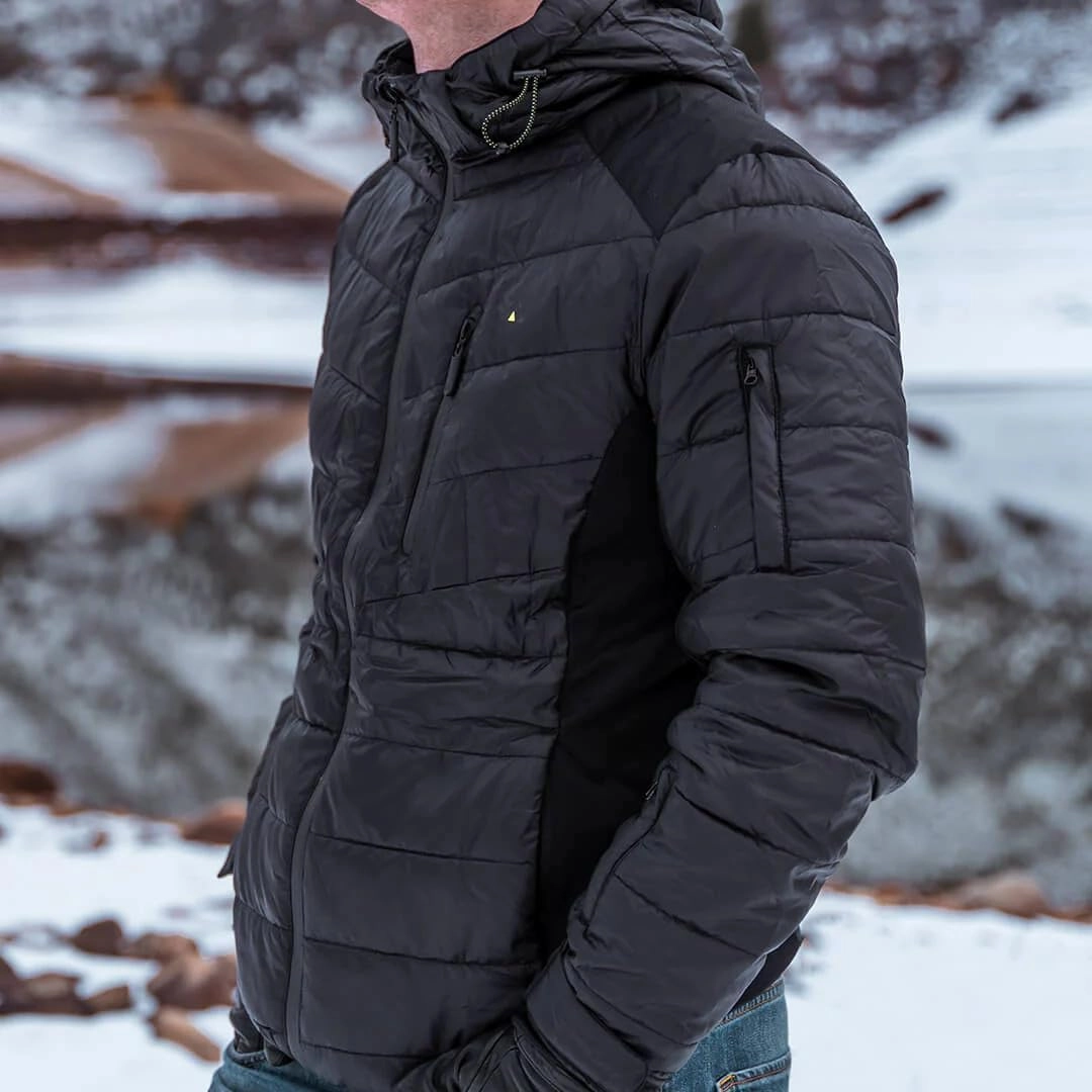 Apricoat EcoDown Jacket - Packable Lightweight Water-Resistant Hooded Puffer Jacket - Windproof Winter Coat with Insulation
