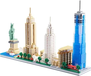 Architecture New York City Skyline Model Kit Micro Mini Blocks Building Skylines Collection Set for Adults and Kids Age of 14  3452 Pieces Bricks