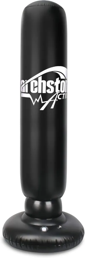 Archstone Inflatable Punching Bag - 63-Inch Free-Standing Boxing Bag for Kickboxing & Martial Arts - Fillable Base for Stability - Easy to Inflate & Store