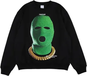 Arnodefrance Men Graphic Sweatshirts Vintage Printing Sweatshirt Cotton Loose Crewneck Hoodies Pullover