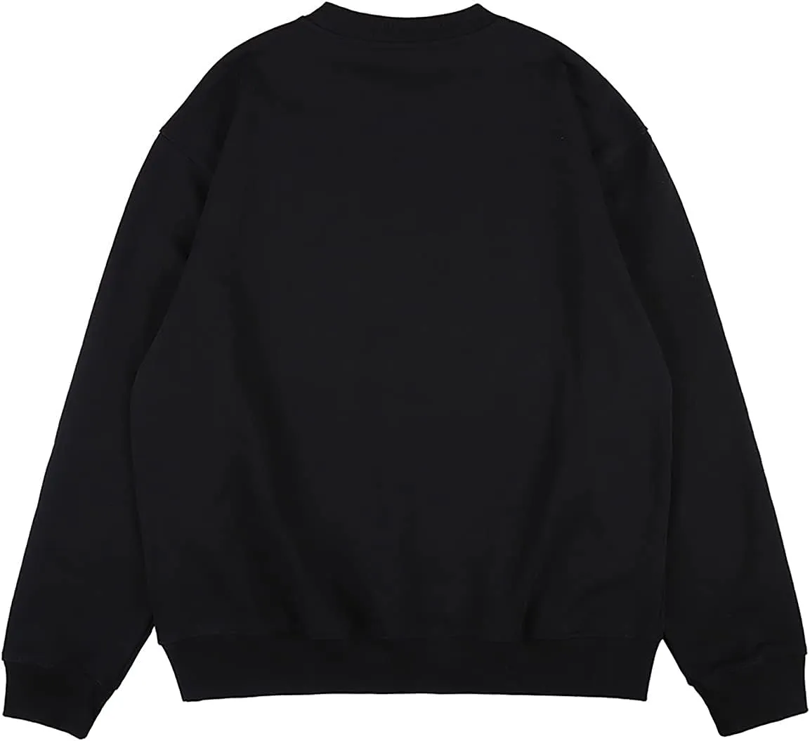 Arnodefrance Men Graphic Sweatshirts Vintage Printing Sweatshirt Cotton Loose Crewneck Hoodies Pullover