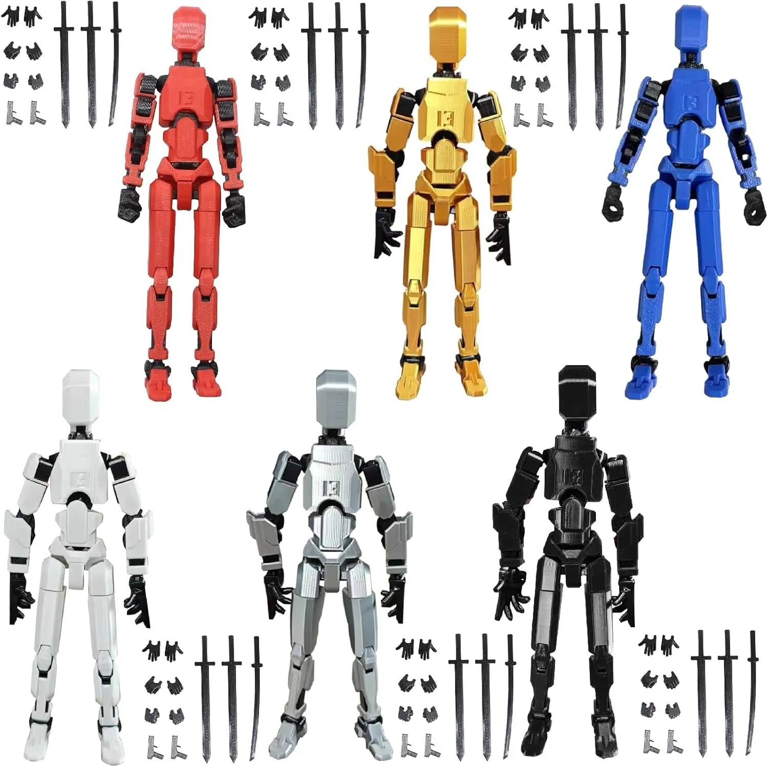 Assembly Completed T13 Action Figure, Titan 13 3D Printed Action Figure, Lucky 13 Action Figure, Assembled Dummy 13 Action Figure