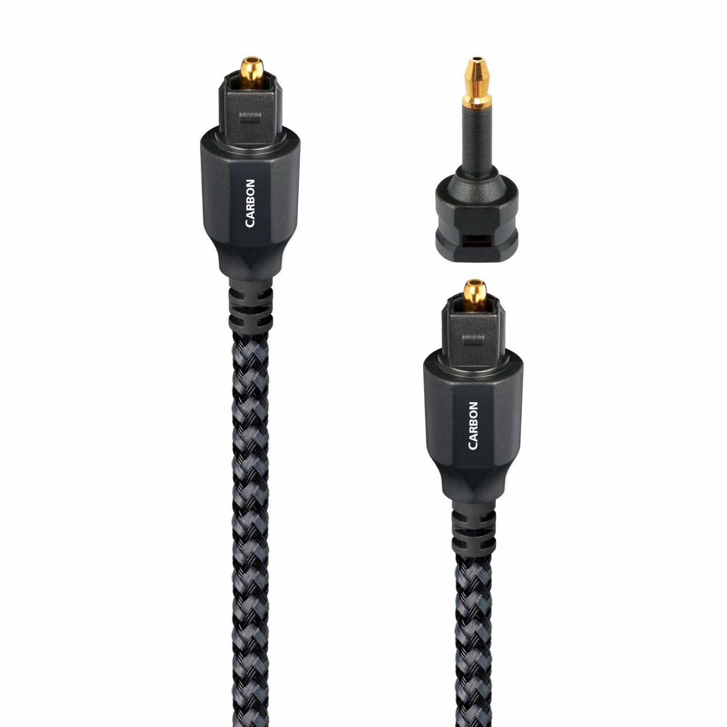 AudioQuest 0.75m Carbon Optical Toslink Fiber-Optic Cable   Mini-Adaptor