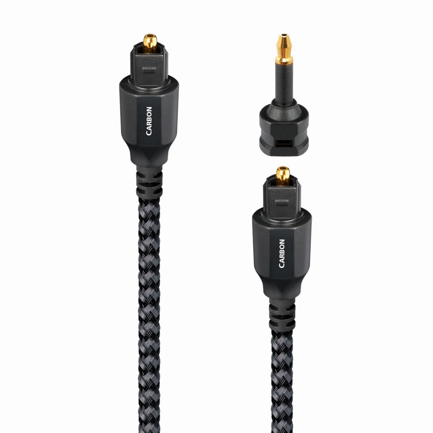 AudioQuest 0.75m Carbon Optical Toslink Fiber-Optic Cable   Mini-Adaptor