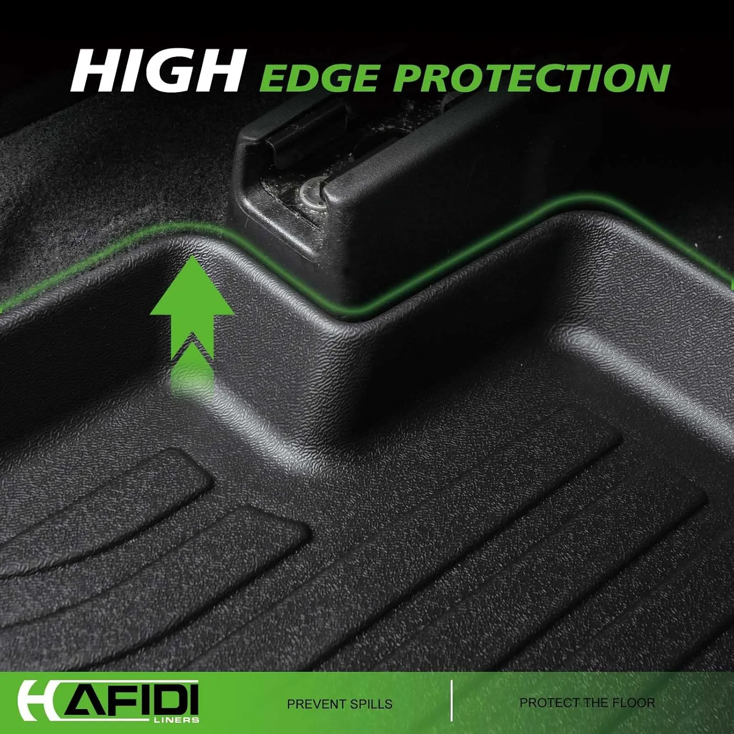 Automotive Floor Mats & Cargo Liner for GMC Terrain 2018-2024 & Chevrolet Equinox 2018-2024(Not for EV) All Weather Protection Full Set- Black