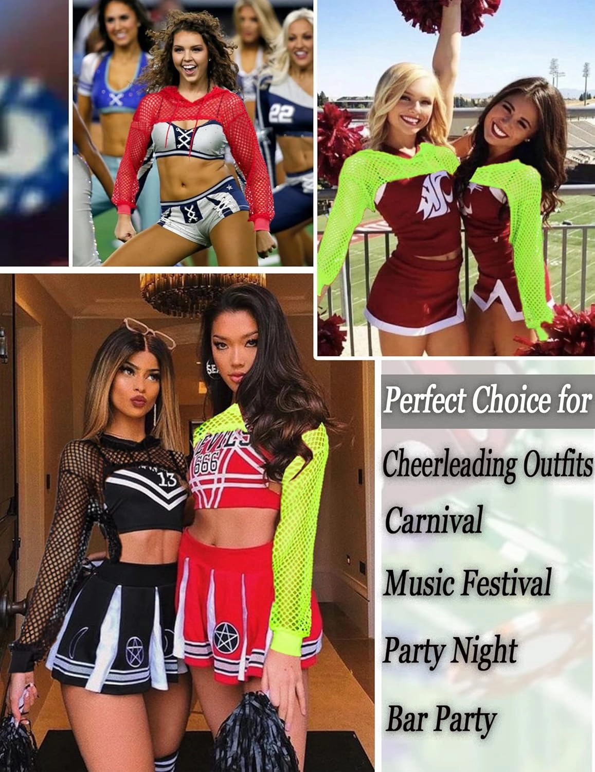Avidlove Mesh Crop Top Hoodie Rave Tops For Women Long Sleeve Fishnet Shirt for Festival Club Party