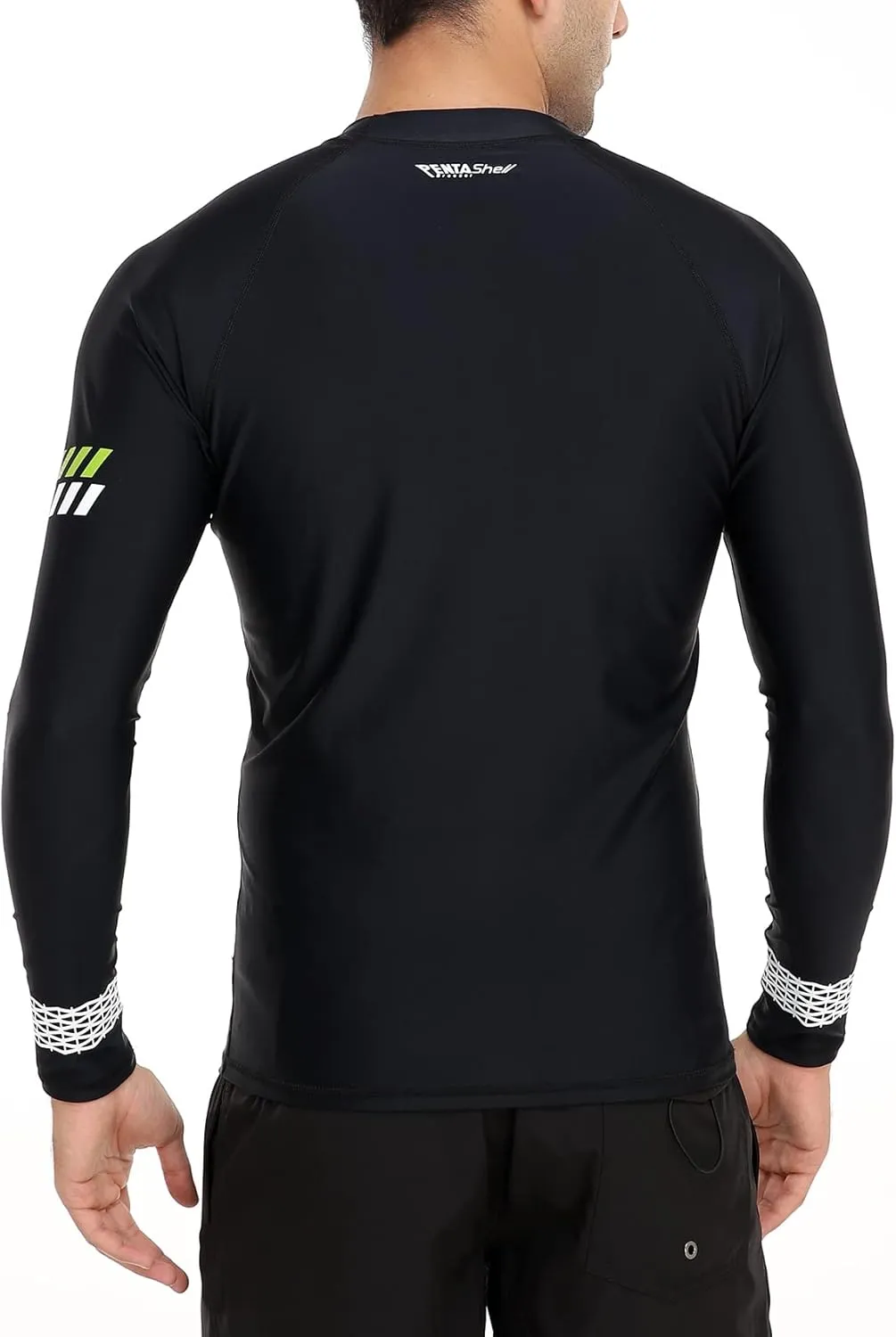 AXESEA Men Long Sleeve Rashguard UPF 50  Rash Guard Swim Shirt Athletic Swim Tops