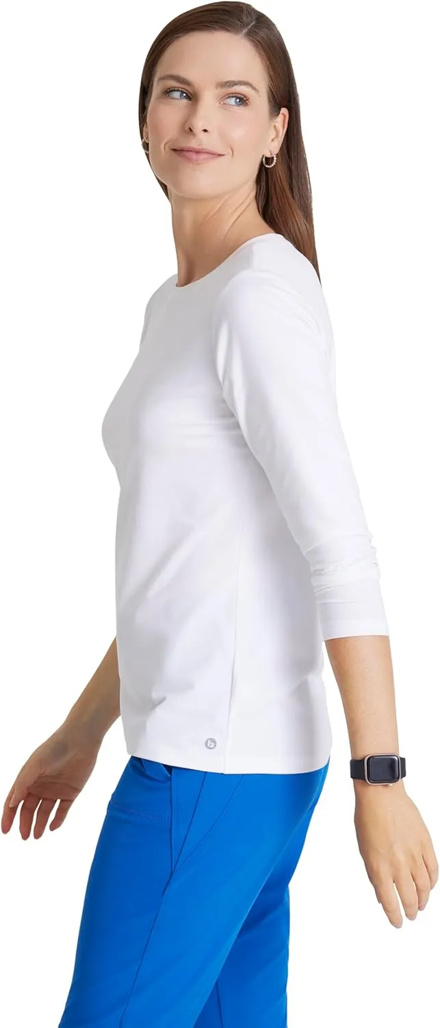 BARCO One Under Scrubs for Women- Crew Neck Long Sleeve Women's Medical Scrub Tees