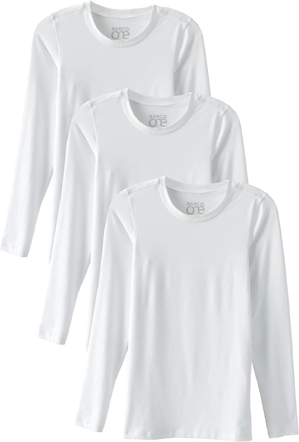BARCO One Under Scrubs for Women- Crew Neck Long Sleeve Women's Medical Scrub Tees
