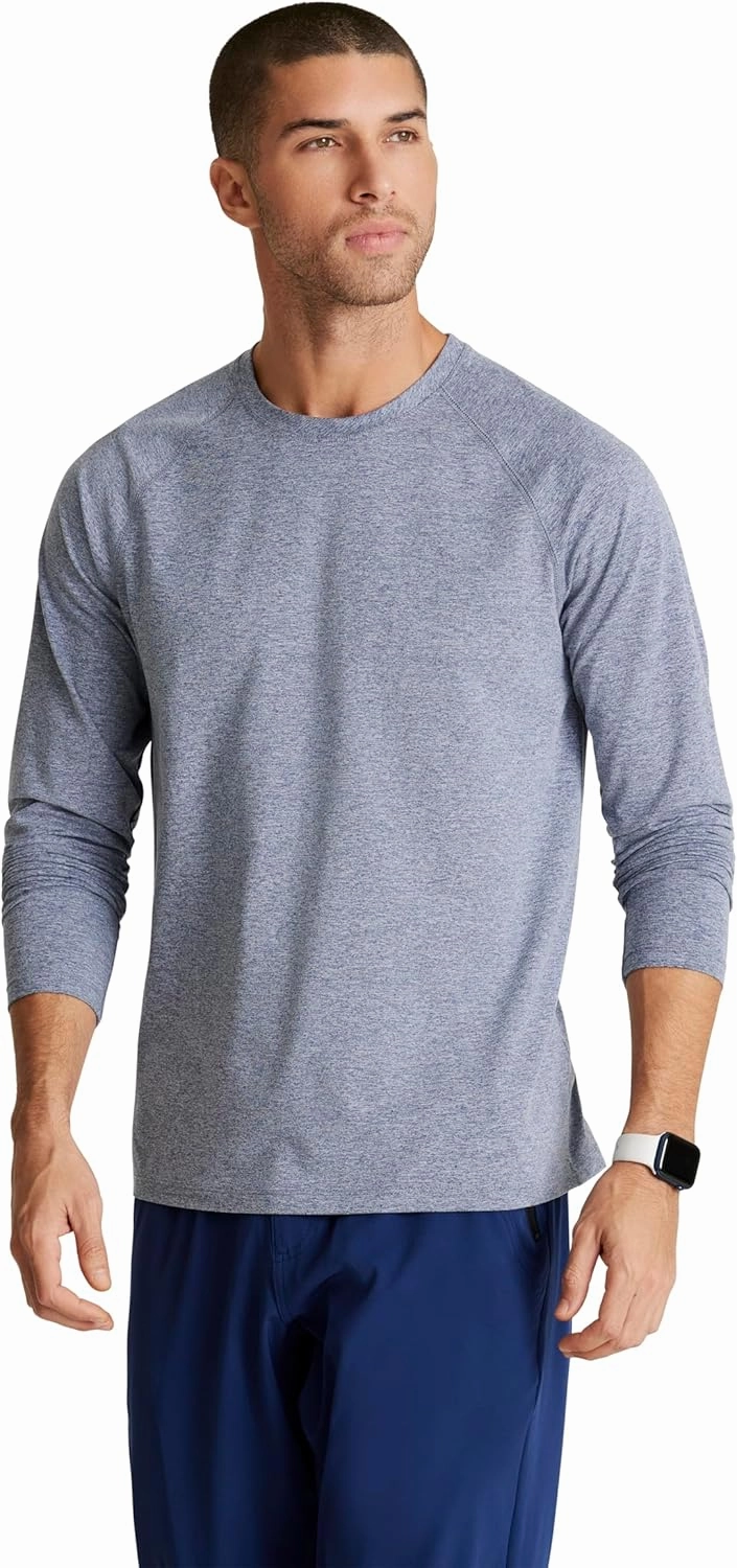 BARCO One Under Scrubs for Men - Crew Neck Long Sleeve Men’s Medical Scrub Tee