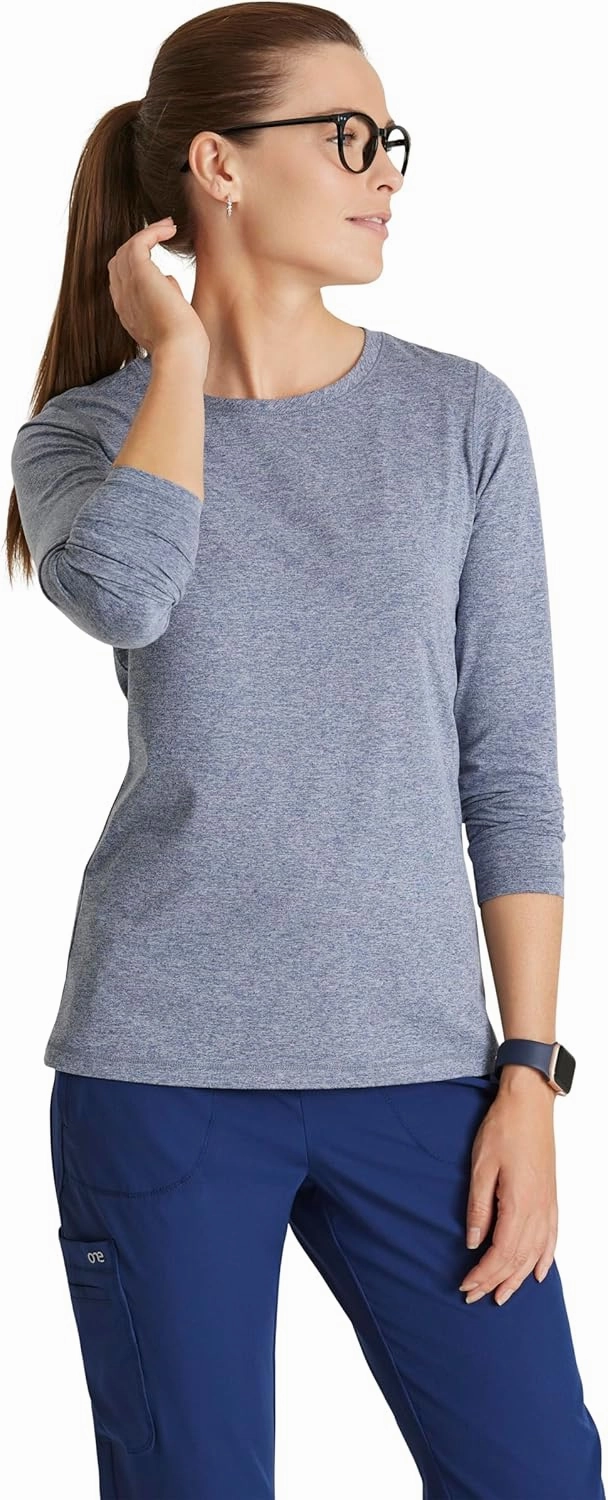 BARCO One Under Scrubs for Women- Crew Neck Long Sleeve Women's Medical Scrub Tees