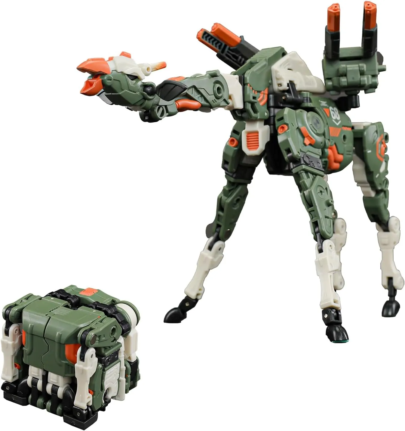 BB-69 MOONSAFARI with Bonus Deformation Toys Action Figure, Converting Toys in Mecha and Cube, Perfect Birthday Party Gift for Teens and Adults, Based on Giraffe.
