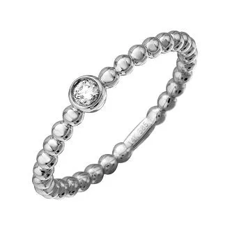 BEADED BEZEL STACK RING
