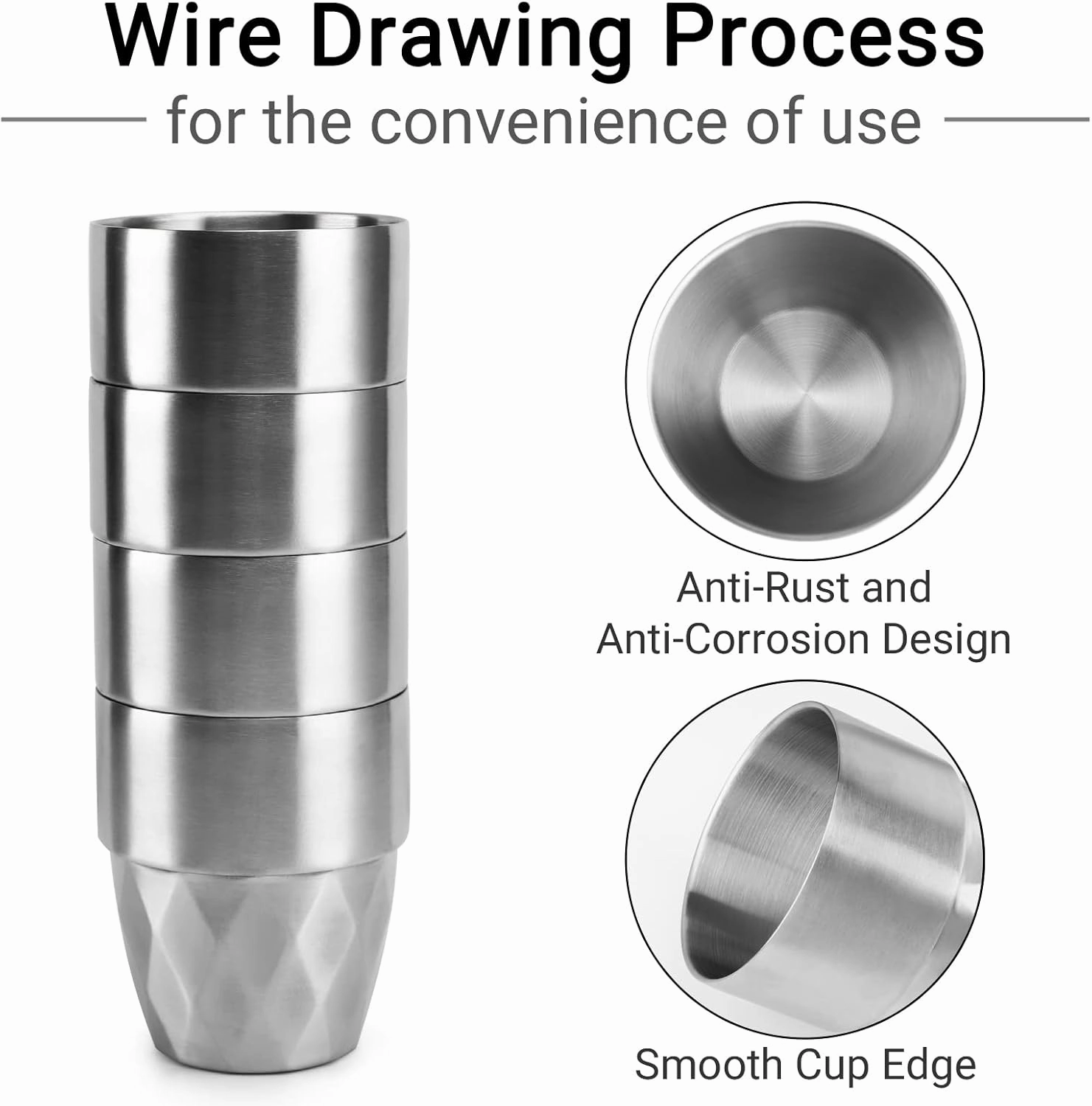 Beasea Stainless Steel Cups 10 oz, 12 Pack Bulk Stackable Insulated Stainless Steel Drinking Tumbler Cups Double Wall Metal Small Pint Glasses Tin Cups for Home Restaurant Office Party Camping