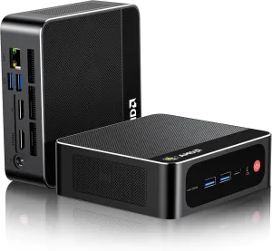 Beelink Mini PC AMD Ryzen 7 5825U Up to 4.5GHz 8C/16T, SER5 PRO Mini Computer with 32GB DDR4 RAM 1TB M.2 SSD, Support 4K Triple Screen Display(HDMI DP Type-C)/WiFi6/BT5.2/Gigabit LAN/Home/Office