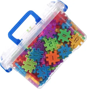 BESPORTBLE 220Pcs Digital Educational Building Blocks Shape Recognition for Compact Storage Box Included Enhance Creativity and Hand Eye Coordination for Boys