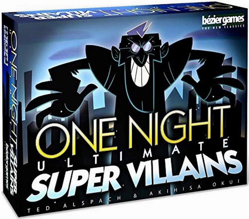 Bezier Games One Night Ultimate Super Villains, Family Friendly Party Game, Fun Game for Kids & Adults, Engaging Social Deduction, Fast-Paced Gameplay, Hidden Roles & Bluffing