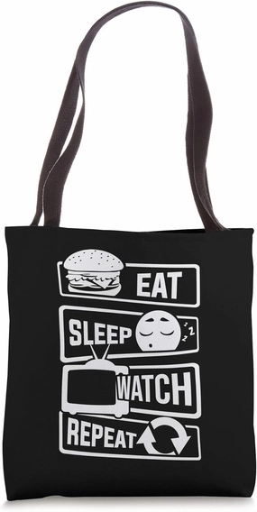 Binge Watcher - Eat Sleep Watch Repeat - Binge Watching Tote Bag