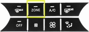 Black Center Console Air Conditioning Button Stickers AC Climate Control Buttons Cover Trim Interior Parts Fit for Mercedes Benz Old C Class W204 2011-2013/ GLK X204 2013-2015(Zone)