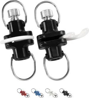 BLUEWING 2pcs Zirconia Outrigger and Flat Line Release Clip UV Resistance for Trolling Fishing with 0-40 lbs Adjustable Tension