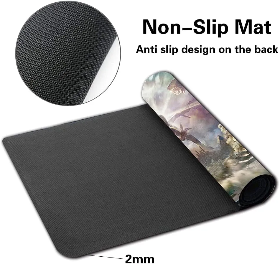 Board Game TCG Playmat Table Mats Games Size 60X35 cm Play Mats Compatible for MTG RPG CCG Trading Card Game Mousepad (All is Dust)