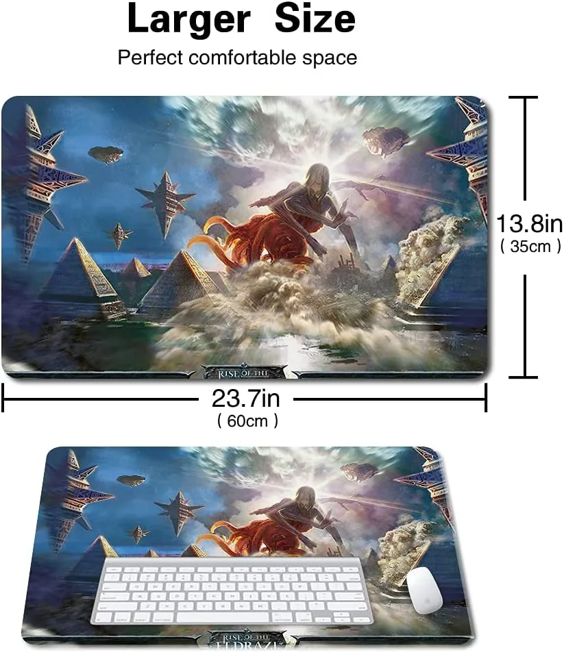 Board Game TCG Playmat Table Mats Games Size 60X35 cm Play Mats Compatible for MTG RPG CCG Trading Card Game Mousepad (All is Dust)