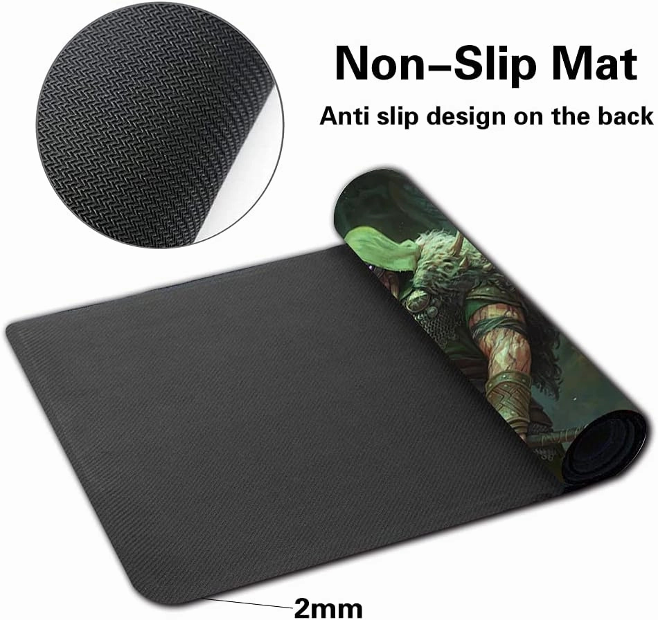 Board Game MTG Playmat Games Size 60X35 cm CCG Compatible for MTG CCG RPG Trading Card Game (GARRUK, Cursed Huntsman)