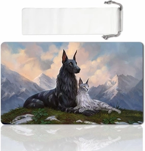 Board Game MTG Playmat Games Size 60X35 cm CCG Compatible for MTG CCG RPG Trading Card Game (MTG1-RIN and SERI, INSEPARABLE)