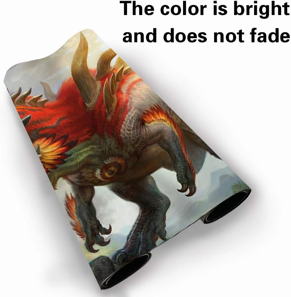 Board Game TCG Playmat Table Mats Games Size 60X35 cm Mousepad Compatible for MTG CCG RPG Trading Card Game (Gishath, Sun's Avatar)