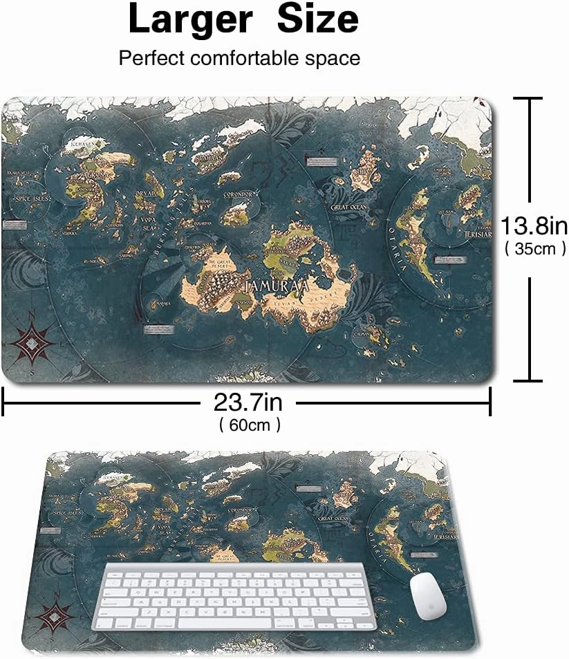 Board Game TCG Playmat Table Mats Games Size 60X35 cm Play Mats Compatible for MTG RPG CCG Trading Card Game Mousepad (Dominaria Map)