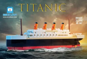 Brick Loot Titanic Micro Building Blocks Medium Set – 217 Pieces Mini Bricks Ship Model Kit, DIY 3D Puzzle for Adults & Kids, STEM Educational Toy, Collectible Display, Gift for History & Ship Lovers