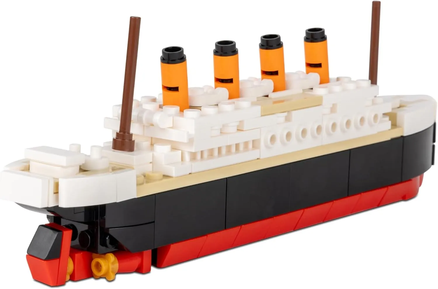 Brick Loot Titanic Micro Building Blocks Medium Set – 217 Pieces Mini Bricks Ship Model Kit, DIY 3D Puzzle for Adults & Kids, STEM Educational Toy, Collectible Display, Gift for History & Ship Lovers