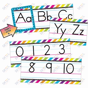 Bright Alphabet Line Bulletin Board Set