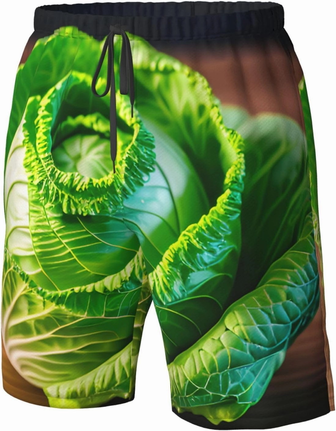 Bright Cabbage Men's Flower Print Beach Shorts,Mens Swim Trunks Quick Dry Beach Shorts,Hot Summer Swim Trunks