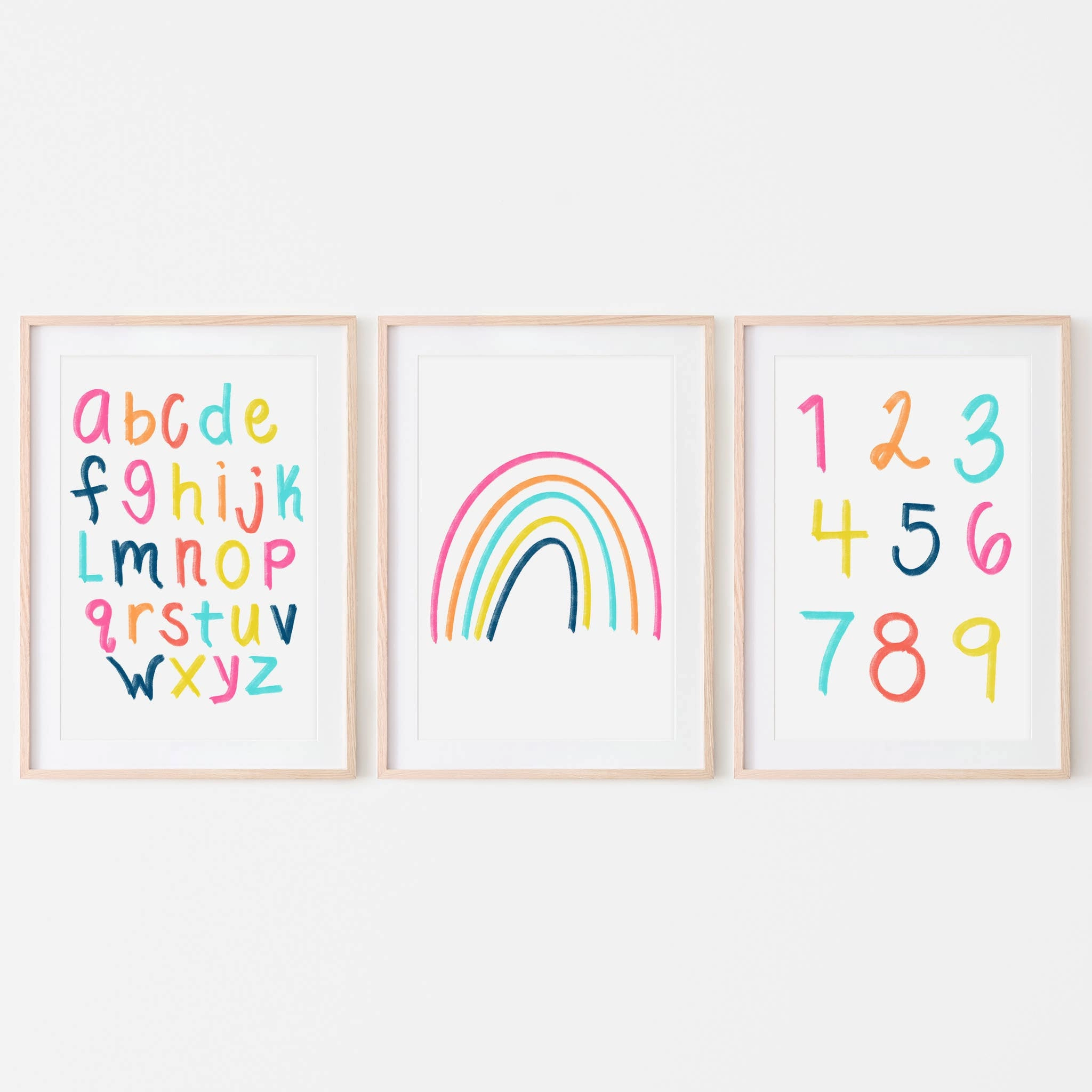Bright Sunshine Alphabet, Numbers & Rainbow (Set of 3)