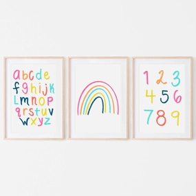 Bright Sunshine Alphabet, Numbers & Rainbow (Set of 3)