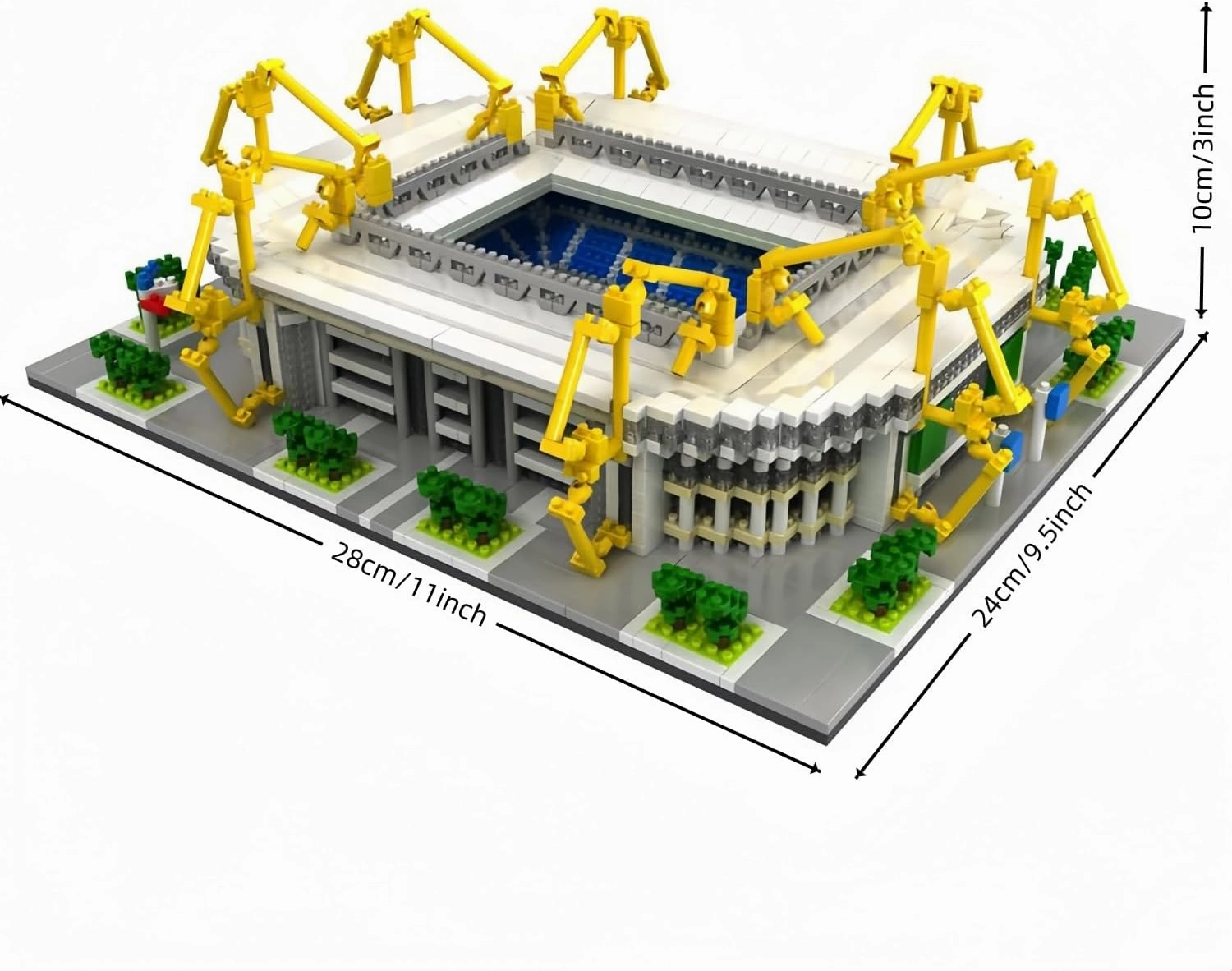 Build Your Favorite Football Stadium with Germany Soccer Stadium Micro Mini Building Block Toy - Ideal for Adult Decor and a Challenging Art Project