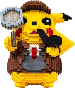 Building Bricks 1580  Pieces Set - Classic Cartoon Characters Building Blocks - Mini Building Block for Boys Girls & Adults (Pikachu)