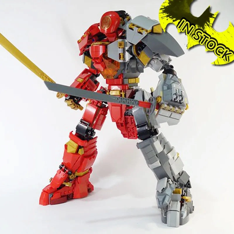 Building Block MOC Ninjago Fire Stone Mech Bricks Toy 7182