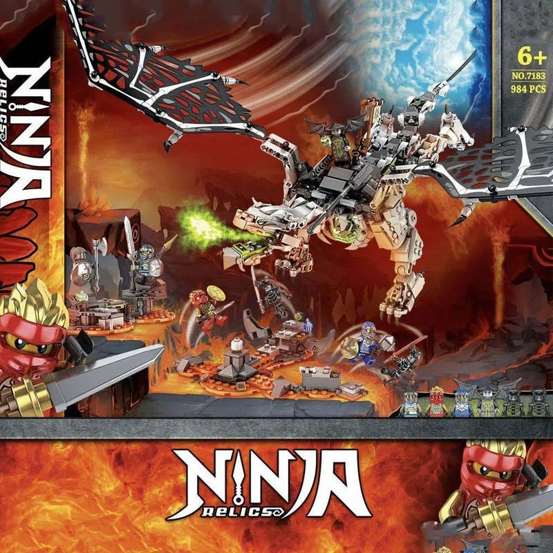 Building Block MOC Ninjago Skull Sorcerer Dragon Bricks Toy 7183