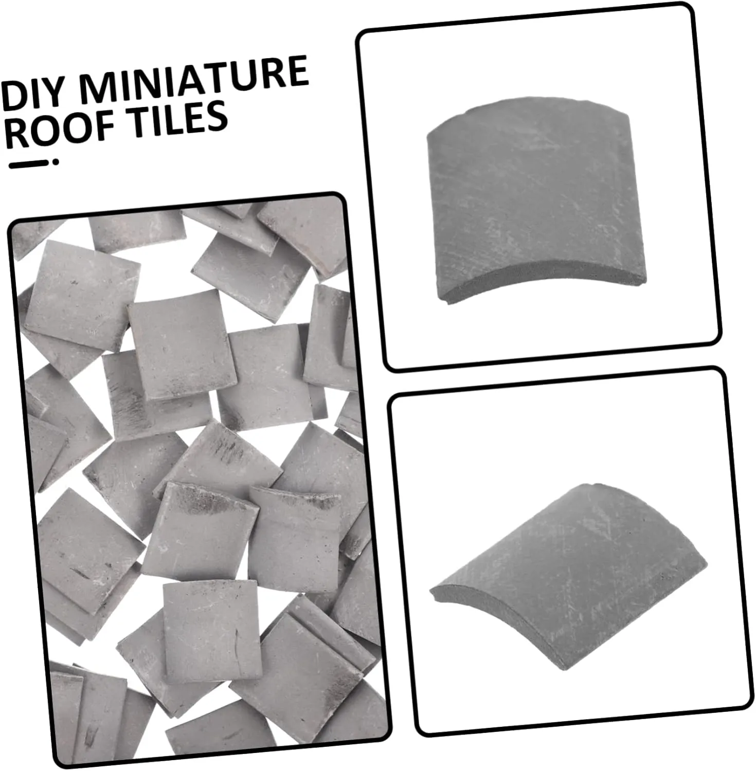 Cabilock 280 pcs mini Bricks Toys Decor Roof Tiles Props Fake Roof Tiles Models Simulation Roof Tiles Mini House Roof Tiles Micro Landscape Roof Tiles Model Material Sand Table Clay