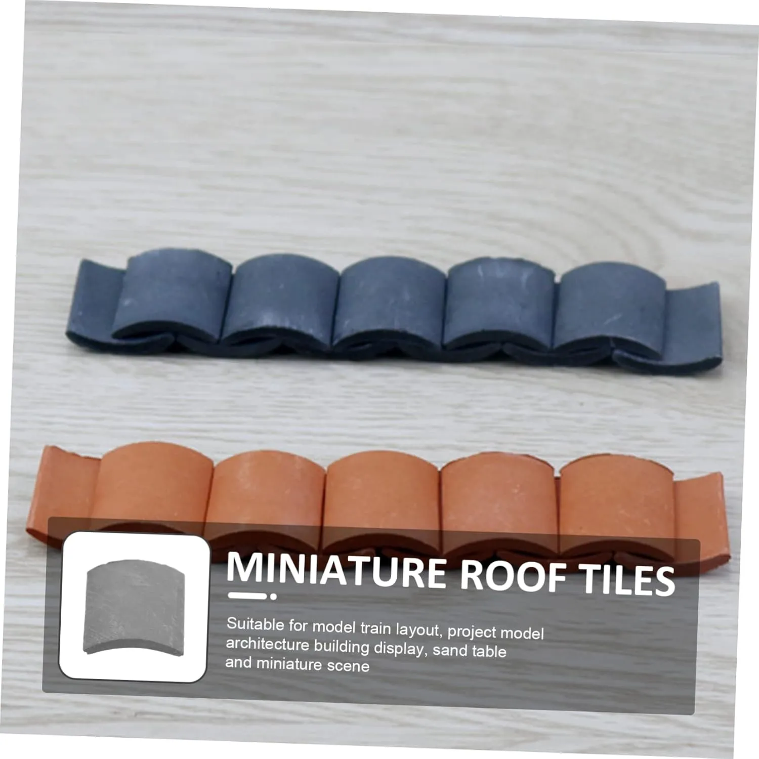 Cabilock 280 pcs mini Bricks Toys Decor Roof Tiles Props Fake Roof Tiles Models Simulation Roof Tiles Mini House Roof Tiles Micro Landscape Roof Tiles Model Material Sand Table Clay