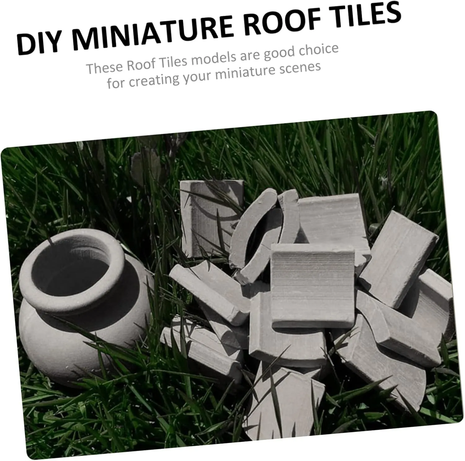 Cabilock 280 pcs mini Bricks Toys Decor Roof Tiles Props Fake Roof Tiles Models Simulation Roof Tiles Mini House Roof Tiles Micro Landscape Roof Tiles Model Material Sand Table Clay
