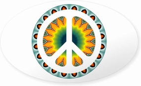 CafePress CND Psychedelic5 Oval Sticker (10 Pk) Oval Car Bumper Sticker(10-Pack)