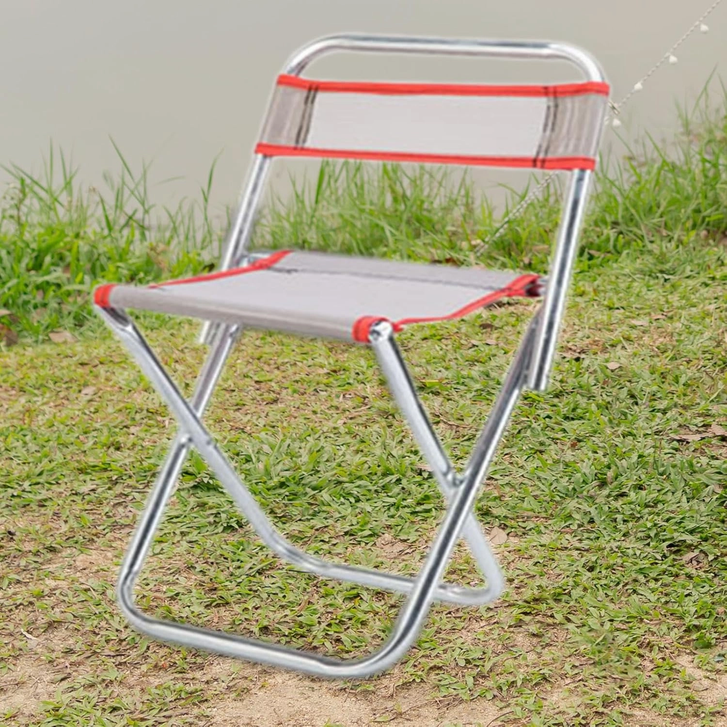 Camping Folding Stool Saddle Chair Compact Foldable Footstool Collapsible Stool for Sports Gardening Hiking Outdoor Train, Style A