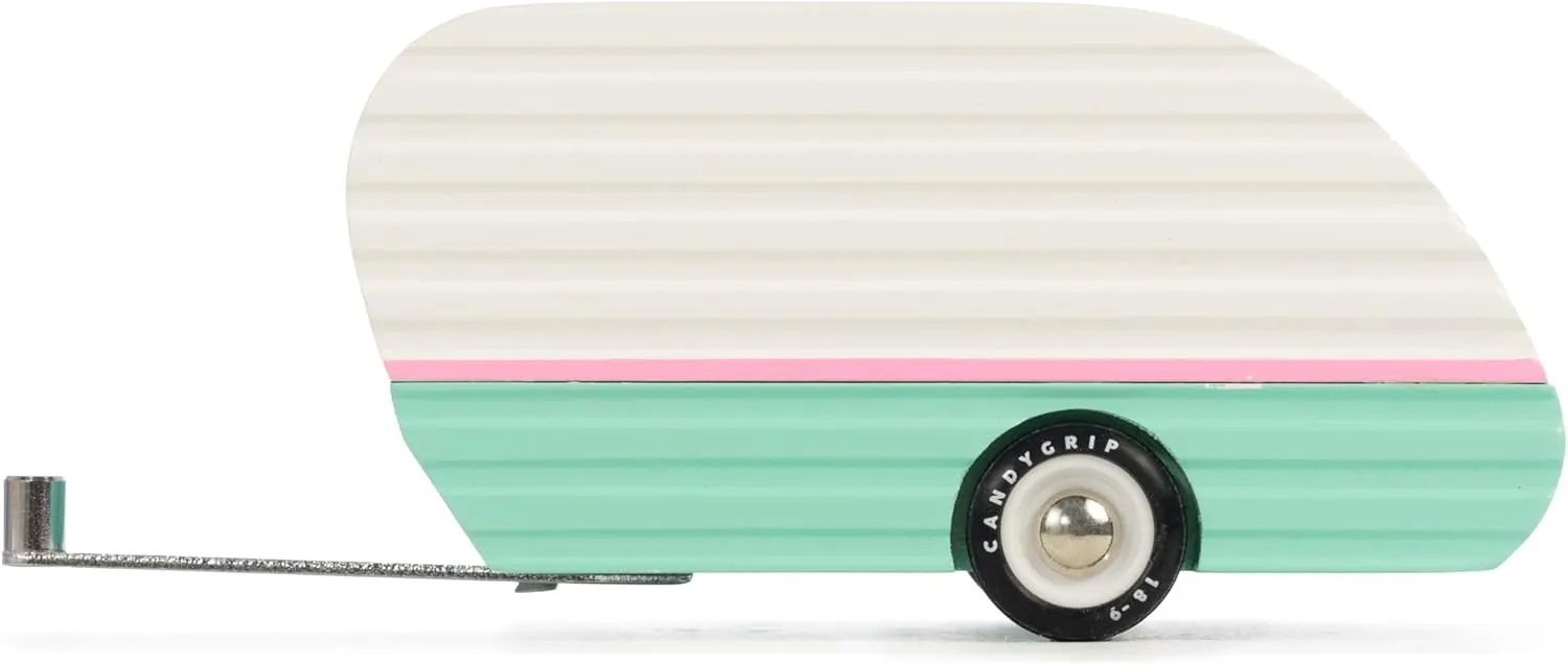 Candylab Toys - Americana Collection -Mojave Camper Teal - Premium Handcrafted Wooden Car Toy