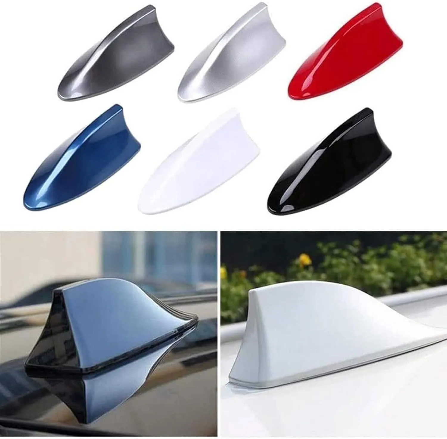 Car Shark Fin Antenna Cover for Buick Excelle 2013-2024,Vehicle Shark Fin Shape Cover with Adhesive Tape, Antenna Replacement Fits Most Cars,Gold
