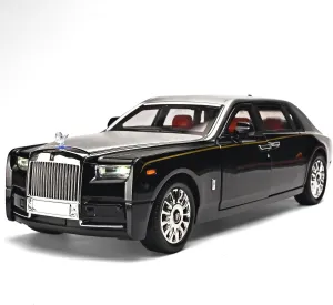 Car Toys for Boys 1/18 Diecast Cars Phantom Model Car Kits Collectible Suitability for Children and Adults,Pull Back Cars with Light and Sound,Toy Cars for Boys Age 4-7（Silver）
